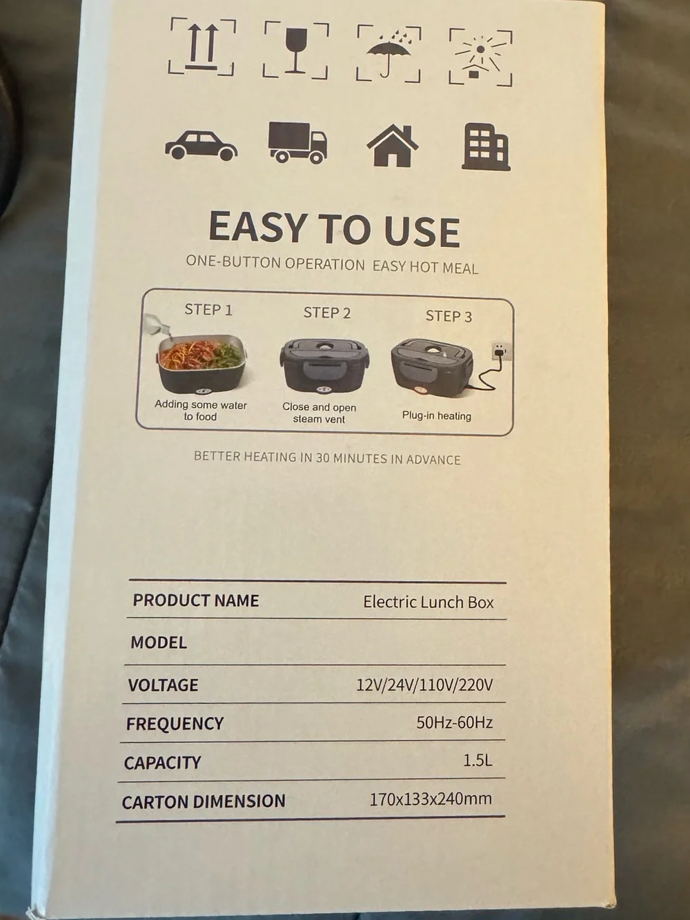 Electric Lunch Box Food Heater for Car/Truck/Office